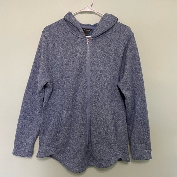 Eddie Bauer XL zip up sweat shirt with pockets and hood in great condition - Picture 1 of 10